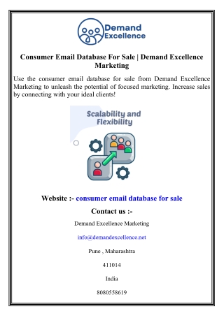 consumer email database for sale demand