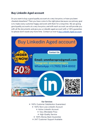 buy linkedin aged account