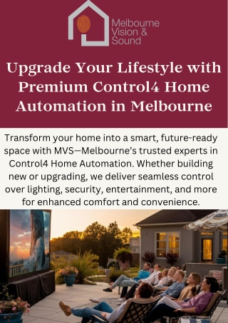 Melbourne’s Leading Control4 Dealer  Smart Home Installation Experts