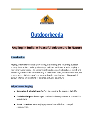 Angling in India_ A Peaceful Adventure in Nature