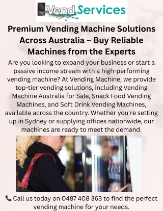premium vending machine solutions across