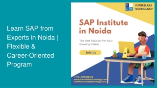 Learn SAP from Experts in Noida | Flexible & Career-Oriented Program