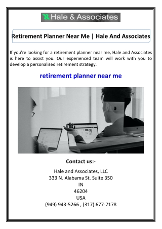 Retirement Planner Near Me  Hale And Associates