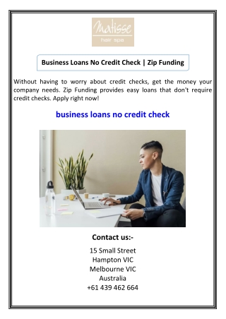 Business Loans No Credit Check Zip Funding
