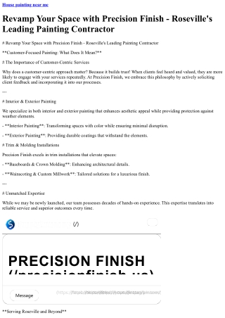Revamp Your Space with Precision Finish - Roseville_s Leading Painting Contracto