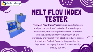 melt flow index tester the melt flow index tester