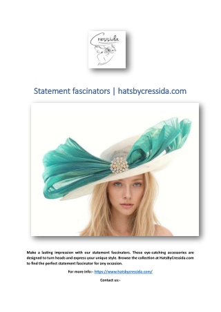 statement fascinators hatsbycressida