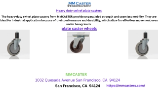 Heavy duty swivel plate casters