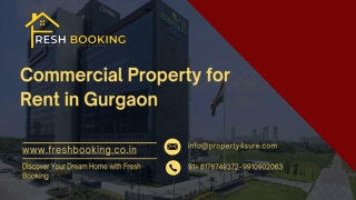 Commercial Property for Rent in Gurgaon | Fresh Booking