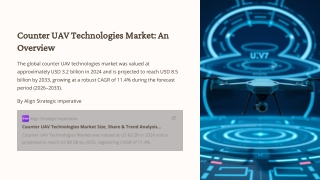 Counter UAV Technologies Market Set to Reach $8.5 Billion by 2033: Key Trends