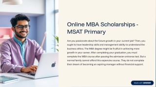 Top Online MBA Scholarships in India – Apply Today