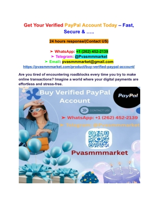 get your verified paypal account today fast
