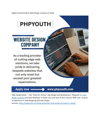 Digital Transformation Web Design Company in Dubai