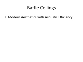 baffle ceilings