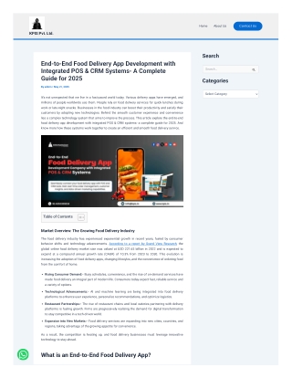 Food Delivery App Development with Integrated POS & CRM Systems- Guide for 2025