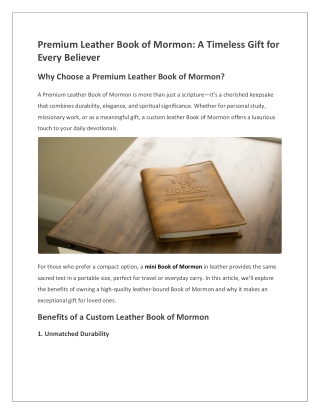 Hard cover book of mormon
