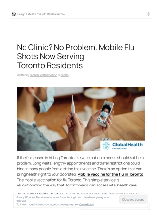 No Clinic No Problem. Mobile Flu Shots Now Serving Toronto Residents