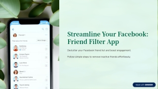 streamline your facebook friend filter app