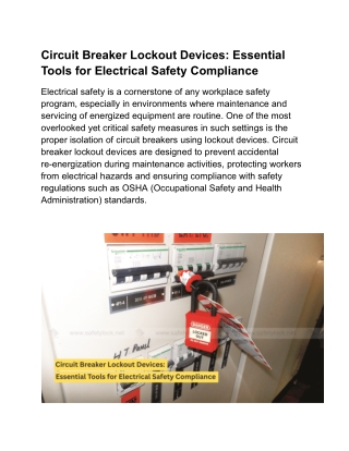 Circuit Breaker Lockout Devices_ Essential Tools for Electrical Safety Compliance