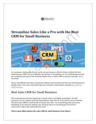 Streamline Sales Like a Pro with the Best CRM for Small Business