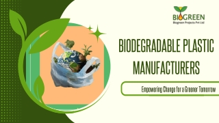 Biodegradable Plastic Manufacturers