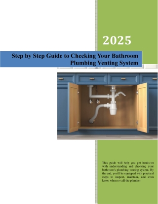 Step by Step Guide to Checking Your Bathroom Plumbing Venting System