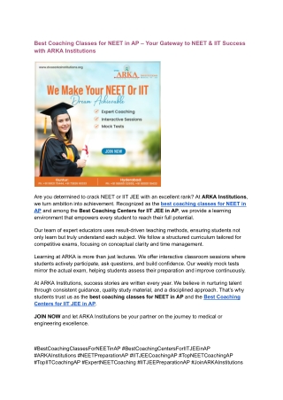 best coaching classes for neet in ap your gateway