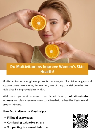 Do Multivitamins Improve Women's Skin Health?