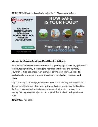 ISO 22000 Certification