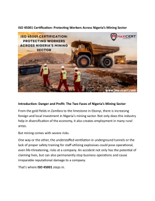 ISO 45001 Certification