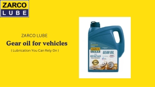 Gear oil for vehicles
