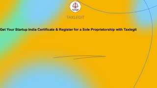 Startup India Certificate