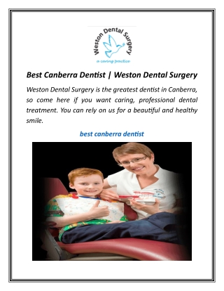 Best Canberra Dentist | Weston Dental Surgery