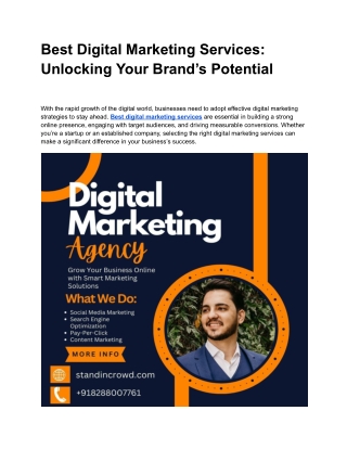 Best Digital Marketing Services_ Unlocking Your Brand’s Potential
