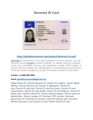 Denmark ID Card