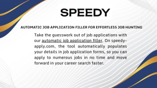 Automatic Job Application Filler for Effortless Job Hunting