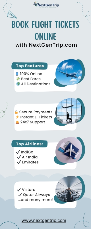 Online flights booking Infographic