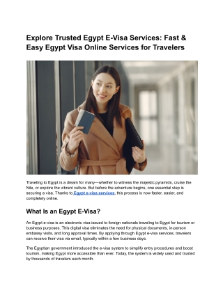 Explore Trusted Egypt E-Visa Services_ Fast & Easy Egypt Visa Online Services for Travelers