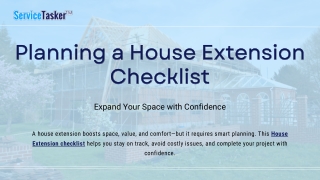 Planning a House Extension Checklist