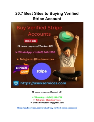 20.7 Best Sites to Buying Verified Stripe Account
