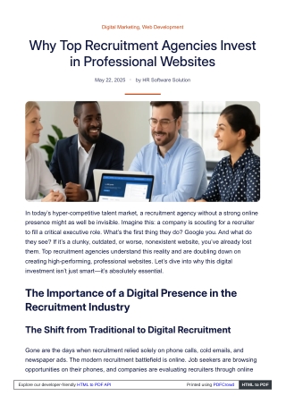 Why Top Recruitment Agencies Invest in Professional Websites