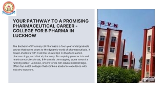 your pathway to a promising pharmaceutical career