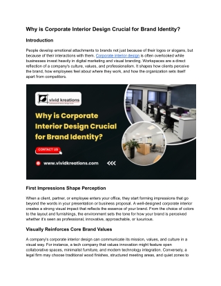 Why is Corporate Interior Design Crucial for Brand Identity_