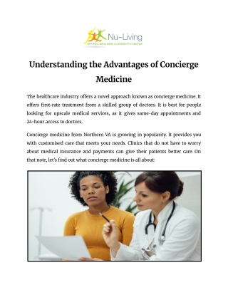 Understanding the Advantages of Concierge Medicine