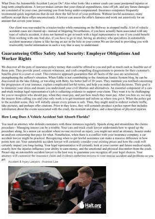 what does an automobile accident lawyer do also