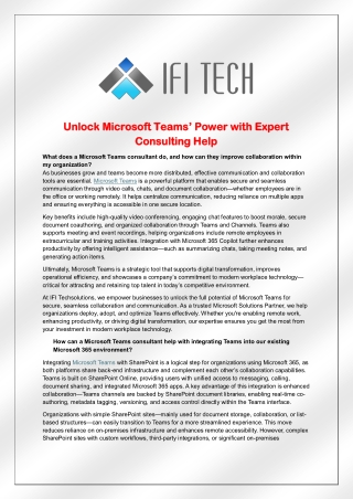 Unlock Microsoft Teams Power with Expert Consulting Help