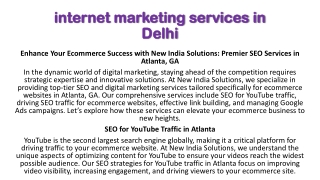 internet marketing services in Delhi