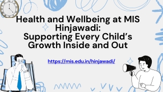 health and wellbeing at mis hinjawadi supporting
