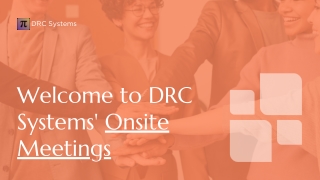 Onsite Meetings with DRC Systems – Connect with Our Experts in Europe