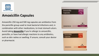 Amoxicillin | Brown &amp; Burk